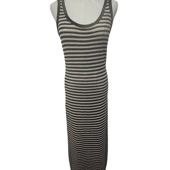 Crochet Long Maxi Coverup Dress - Sleeveless - Size Small - Picture 4 of 5